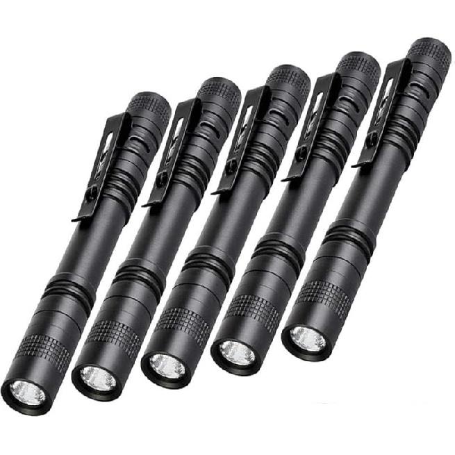 Pen Flashlight,5PCS Led Pen Light Flashlights with Clip,Mini Pocket Flashlight Small Penlight Inspection Flashlight