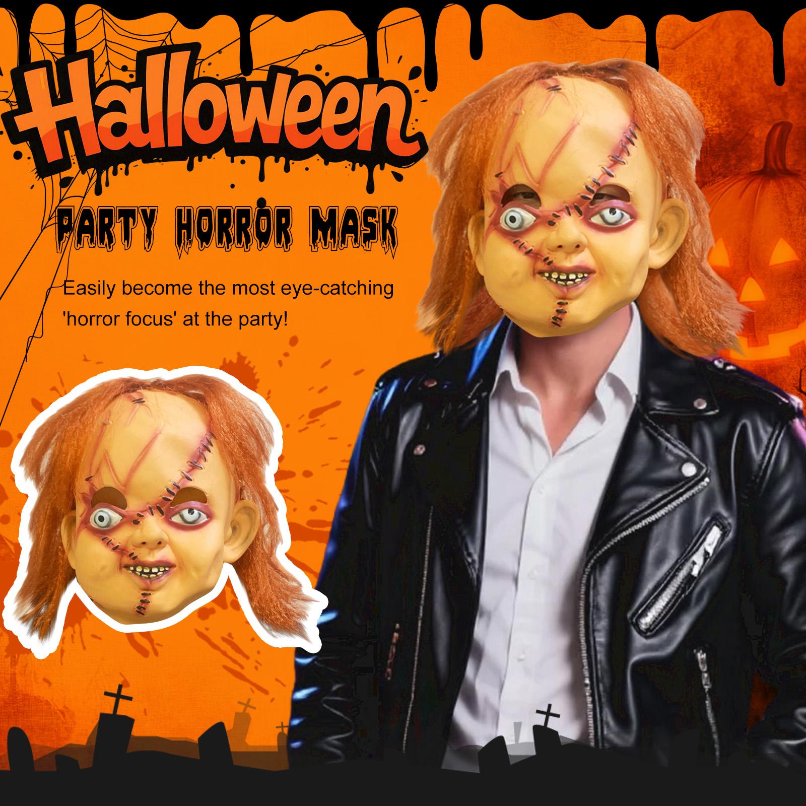 

Латексная маска - Идеально для Хэллоуина и хоррор косплея One Size жёлтый