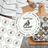 320 Pcs Quail Farm Fresh Eggs Stickers, 2 Inch Round Unwashed Eggs Carton Labels Sticker PET Adhesive Egg Packaging Stickers for Box Container Carton