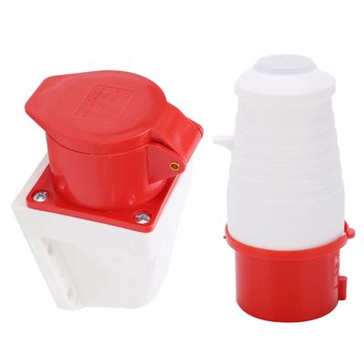16A 5Pin Industrial Plug Surface Mount Socket 3 Phase IP44 Waterproof 220380V240415V 3P+N+E