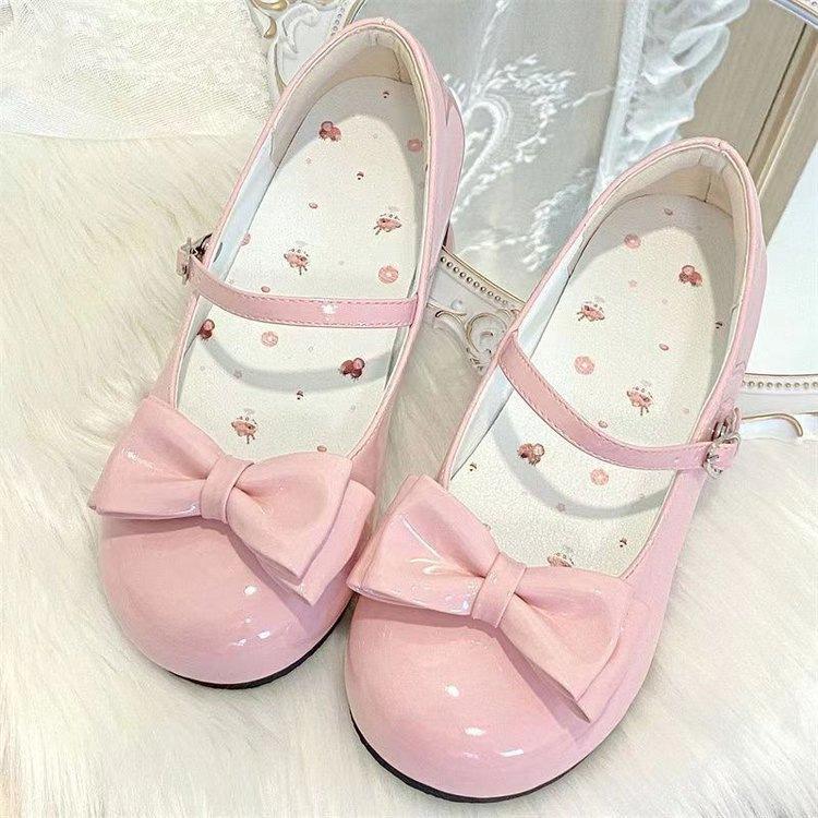 Round Milk Jelly Cute Round Head Single Shoes 2025 Autumn Explosion Foreign Style Flat Versatile Ins Lolita Shoes Campus