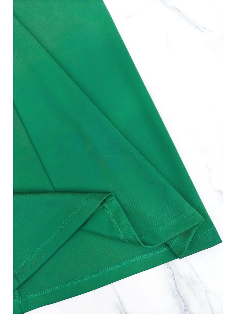Women's Elegant Waist-Tie Solid Color Slim Dress