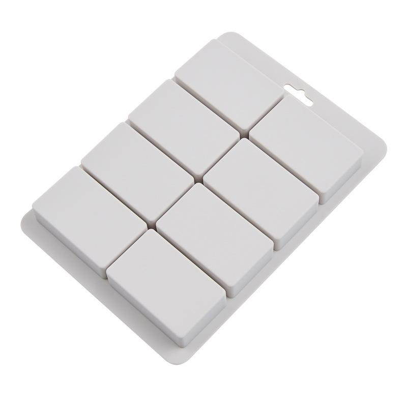 6/8 Holes Large Square Shape Silicone Soap Molds DIY Kitchen Tools Handmade Soap Making Craft Forms Moulds Tray