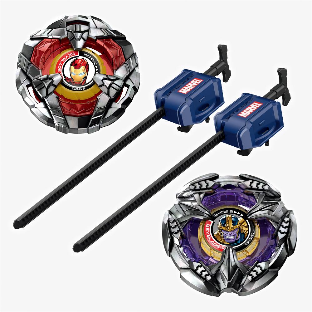 [young toys] Beyblade X Marvel Iron Man & Thanos BX-00 Double Starter Set