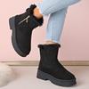 Faux Suede Fluffy Side Zipper Snow Boots Women  Winter Warm Fur Platform Ankle Boots for Women Cozy Non Slip Cotton Shoes