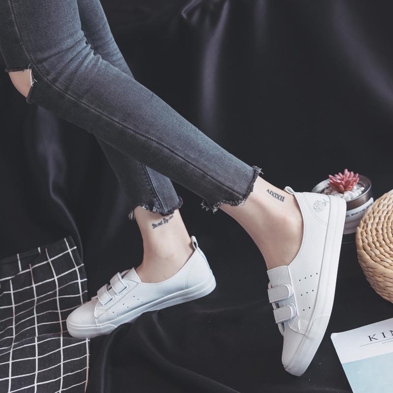 Women's Leather Shoes Fashion Flats Spring Summer Women Causal Sneakers Floral Breathable White Shoes High Quality Shoes Women20