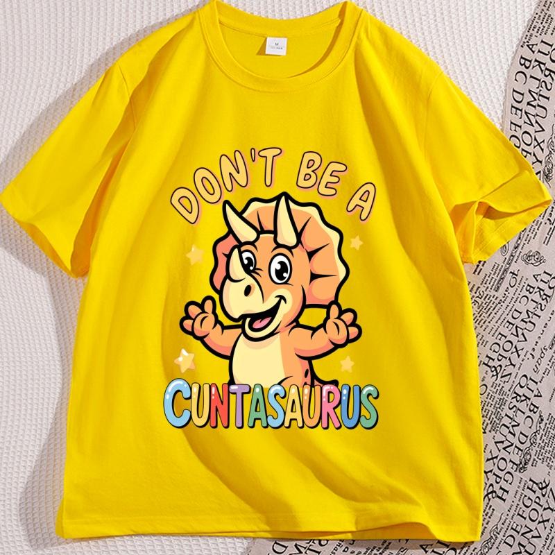 Cuntasaurus Dinosaur TShirt for Men Women Funny Cotton Short Sleeve High Quality Tee Shirt Printed Casual Man Clothing