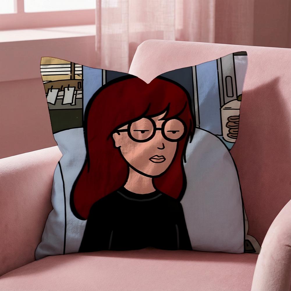 Cartoon D-Daria Cool Cushion Cover Multi-Scene Pillow Cover for Home & Car - Reversible, Soft & Durable for Daily Use