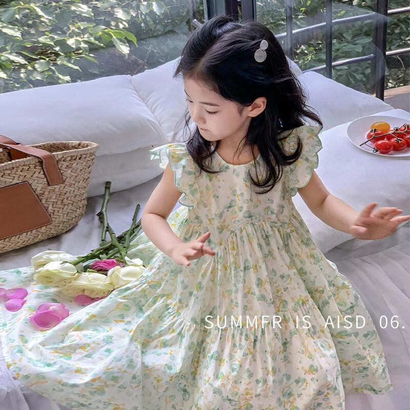 Девочковое цветочное платье без рукавов Туту Сяосян 130