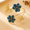 Exquisite Enamel Glaze Armband Vintage Butterfly Open Bangle  Special Events