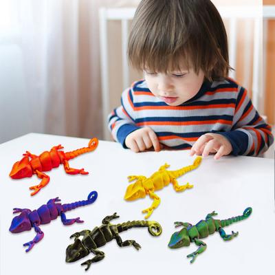 3D-gedruckte Eidechse Gelenkiges Chamäleon Ornament Schreibtischdekoration Flexible Tierfigur