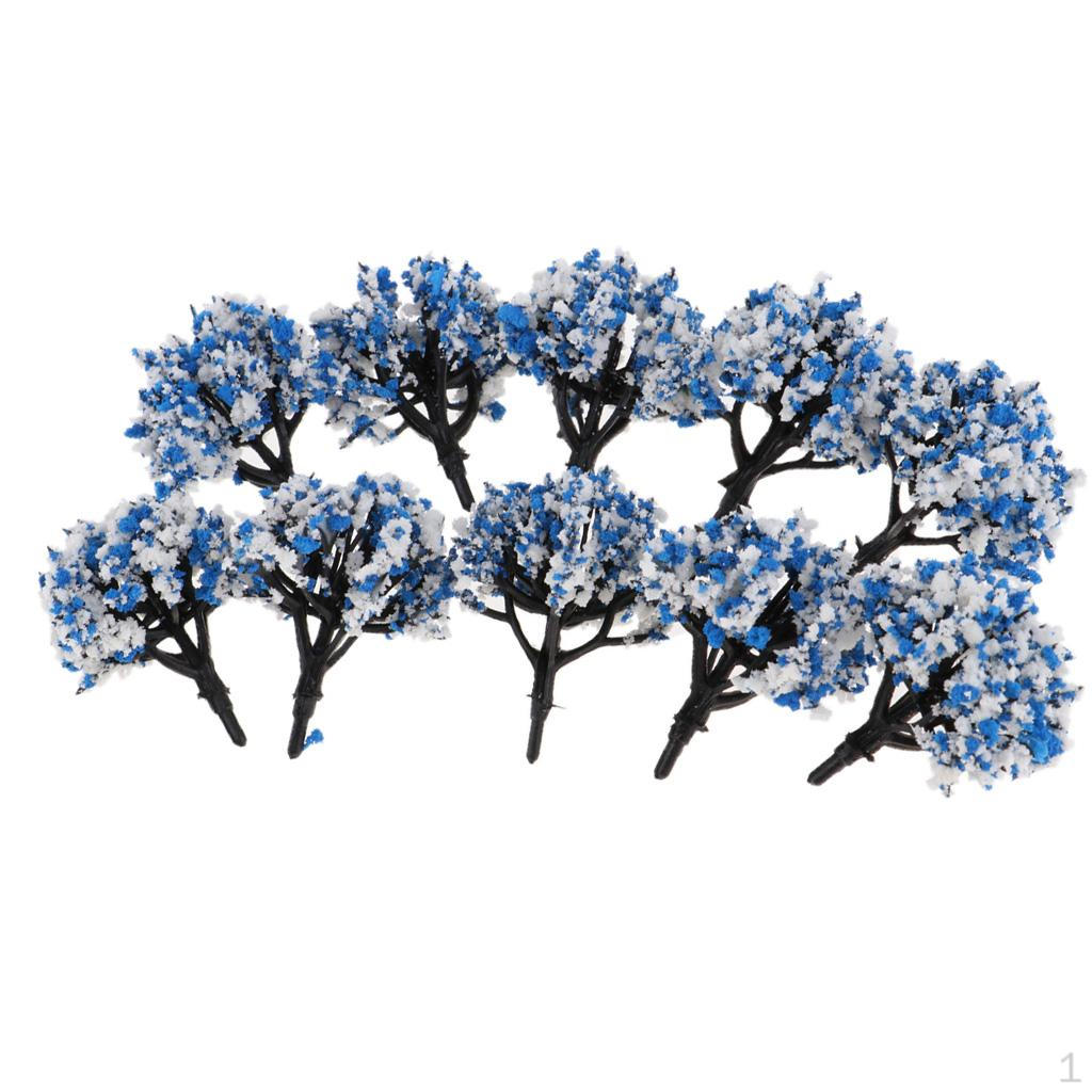 10pc 1:200 Scale Trains DIY Scenery Landscape Model Trees Building Accessories