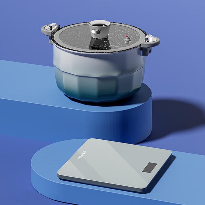 KSISE KST24039T2 Maifan Stone Non-Stick Soup Pot & Body Fat Scale Set