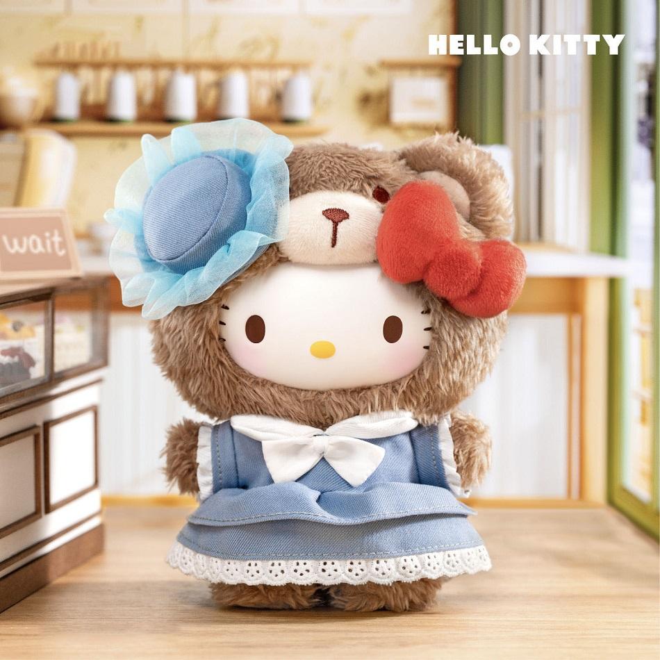 

Мягкая плюшевая игрушка Sanrio Afternoon Tea Series, мультяшный рюкзак-подвеска, аниме-персонаж Hello Kitty/Kuromi, подарок в закрытой коробке.