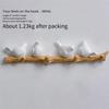 ABJI-Wall Decorations Living Room Holder Resin Bird Key Hook Kitchen Coat Clothes Towel Hat Handbag Holder,B