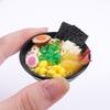 Japanese Ramen Keychain: Large Seafood Noodle Bowl Pendant and Claw Machine Toy
