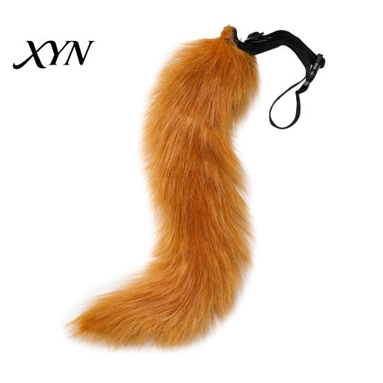 Animation Lovers Gift Plush Fox Cosplay Mask, Fluffy Tail, Costumes Props, Fuzzy Comic Exhibition Performance Props Mask for Costume Party Anime