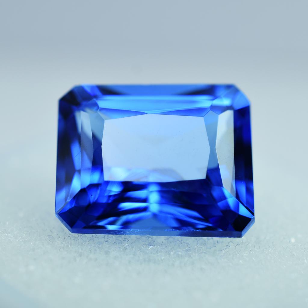 10 Ct Natural Blue Sapphire Gemstone Loose Emerald Shape