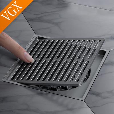 VGX Bodenablauf aus Messing, gestreift, geruchshemmend, Ablaufventilabdeckung, Duschsiphon, Abflüsse, Küche, Badezimmer, Waschküche, Badezimmerzubehör