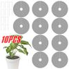 10Pcs Flower Pot Soil Protector Plastic Cuttable Flower Pot Cover with 10 Metal Stakes Flower Protection Grid Garden Accessories