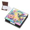 Flowers Diamond Painting Notecard Box Gem Art Sticky Note Holder Gem Painting Memo Pad Holder Mosaic Kit for Adults Beginners