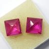 19.85 Ct Natural Pink Ruby Excellent Square Cut CERTIFIED Loose Gemstone Pair