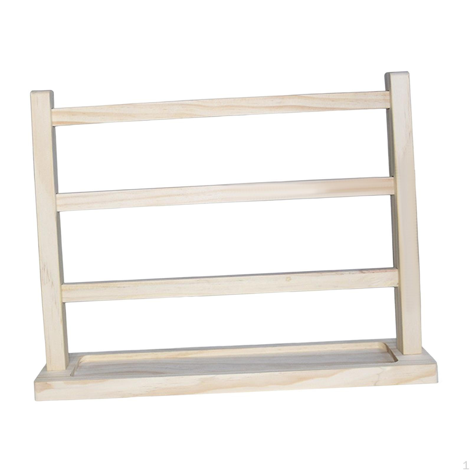 

Elegant Wooden Jewelry Stand for Organizing Bangles and Chains no Hooks