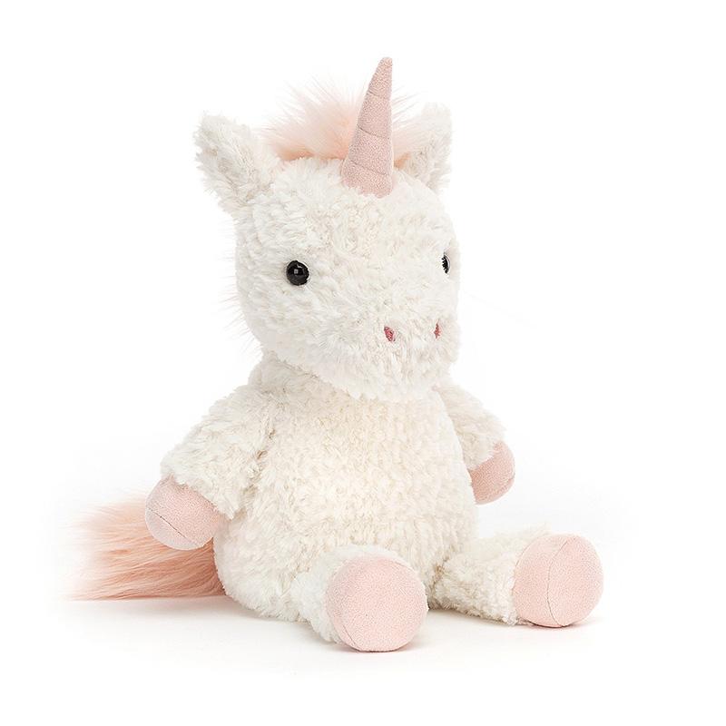 

JELLYCAT Серия Мифические животные Флаффи Единорог Милая кукла Плюшевая кукла 28 см в высоту Box Not Included