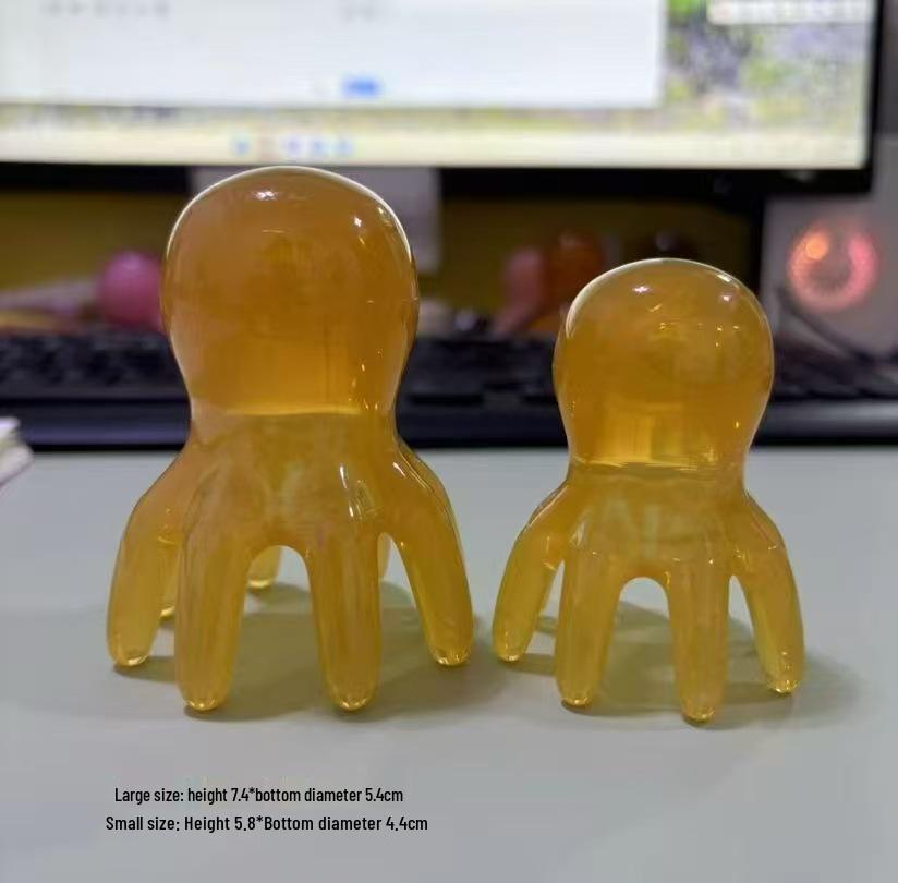 Массажная расческа-осьминог для головы, меридианный массажер для кожи головы, терапевтическая расческа, портативная Small Size