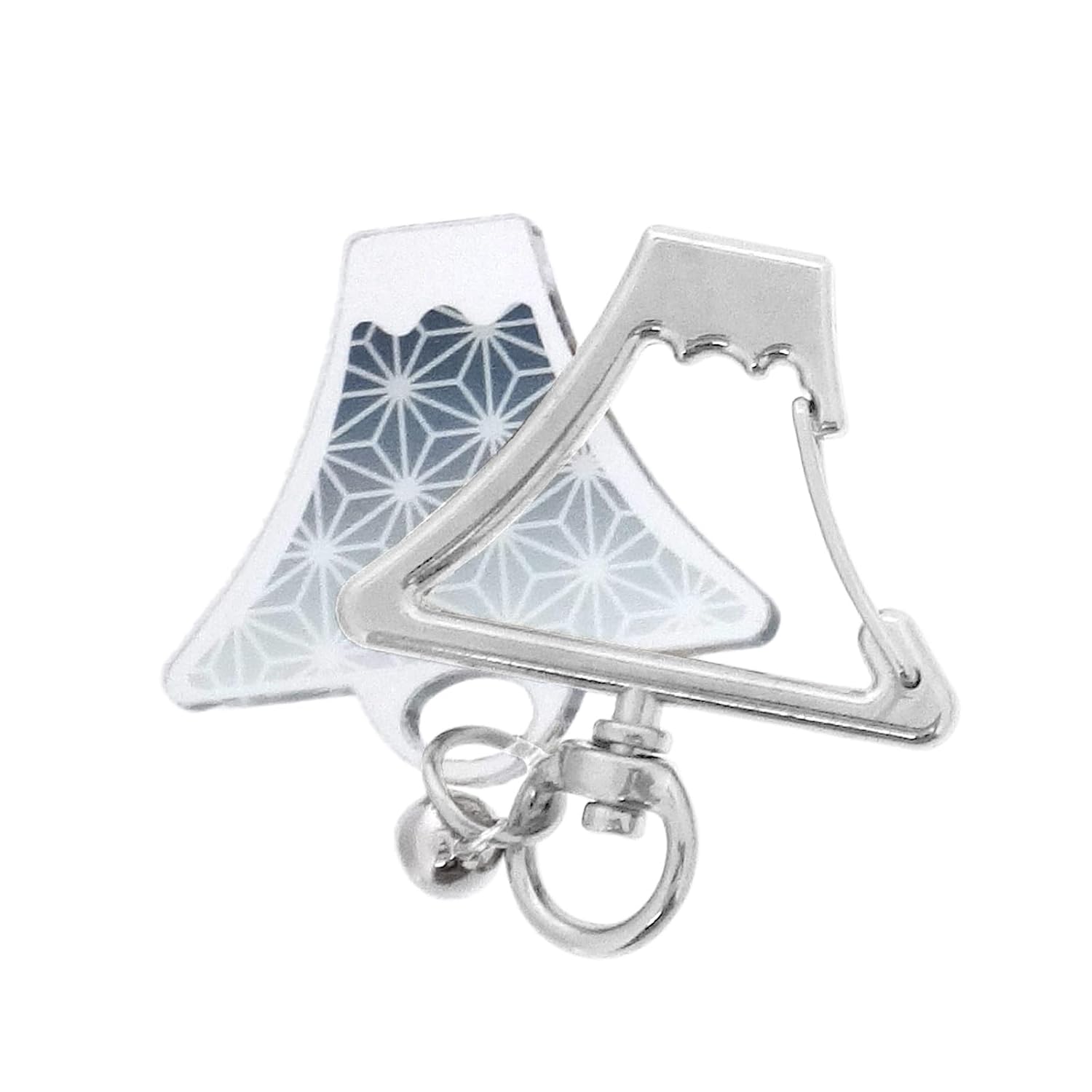 Daiou Seisakusho Mount Fuji Key Holder Charm Japanese Souvenir Carabiner Bell Includes Backing Card OPP Bag Included Made Japan