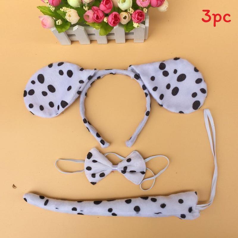 Halloween Animal Tiger Headpiece With Red Horns Demon Headband Cosplay For