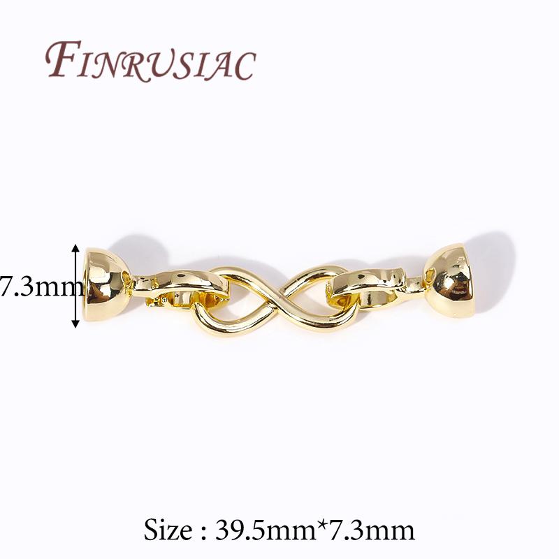 18K Gold Plated Connector Clasps Accessories For Bracelets,Brass Metal Locks For Jewelry,Fasteners Clasp,DIY Necklace Findings