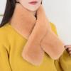 Winter Thick Furry Scarf Female Imitation Rex Rabbit Fur Joker Scarf Set Warm Plush Cross Fur Collar.