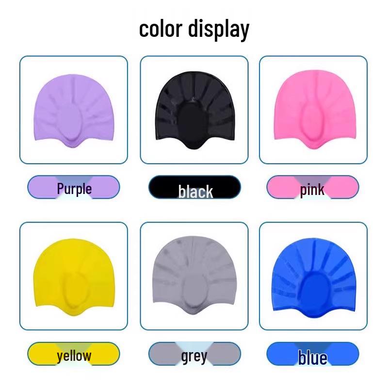 2025 Waterproof Silicone Swim Cap for Men & Women - Extra Large, Comfortable Fit for Long Hair