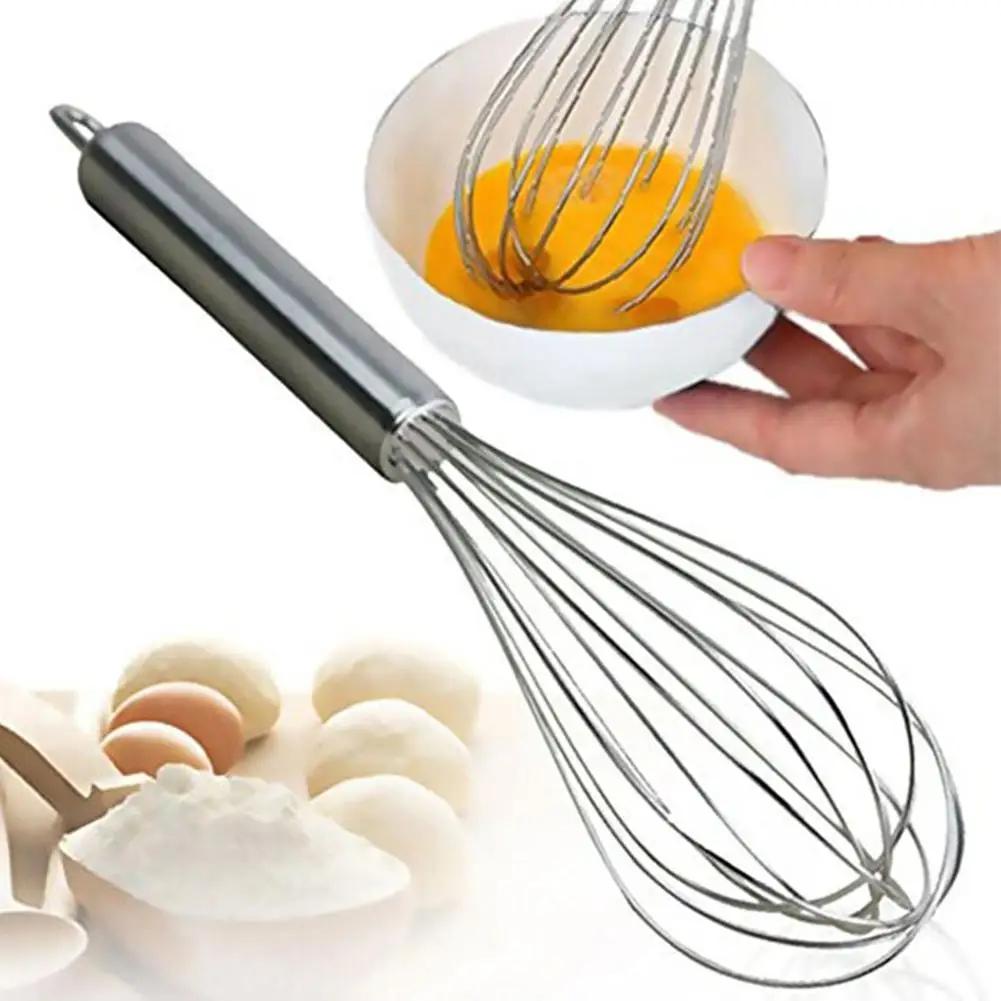 6/8/10/12 Inches Stainless Steel Balloon Wire Whisk Manual Egg Beater Mixer Kitchen Baking Utensil Milk Cream Butter Whisk Mixer
