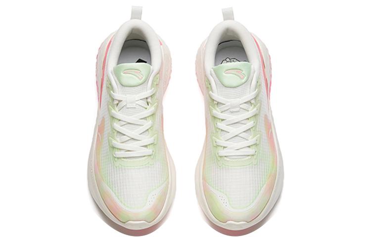 Women's Sneakers Anta Cushioning Slip Resistant Low top Running Shoes Women's White Green Pink