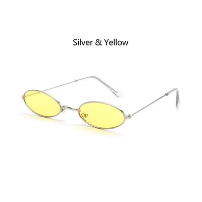 1PC Unisex Retro Small Frame Oval Sunglasses UV400 Fashion Design Sun Glasses Summer Vintage Shades Eyeglasses Accessories