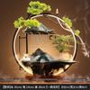 Creative LED Lamp Circle Reverse Flow Incense Burner Attract Wealth Cycle Flowing Rain Curtain Ornament Home Decoration