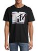 T-shirt Nera Uomo MTV Logo Glitch Nuova S, XL, 3XL