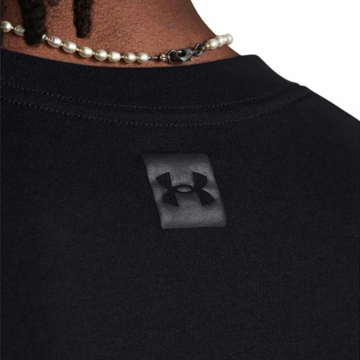 Under Armour High Weight Solid Color Casual Training Long Sleeve T-Shirt Men Tops Black 1382890-001