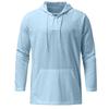 Men's Casual Solid-color Lace-up Hooded Long-sleeved T-shirt