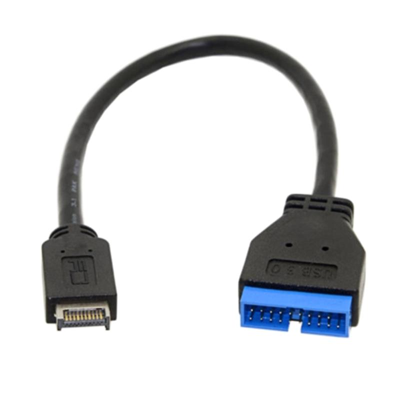 USB 3.0 Motherboard 20 Pin Male to USB 3.1 Female Extension Cable Extender Motherboard Adapter Cable Replacement Parts