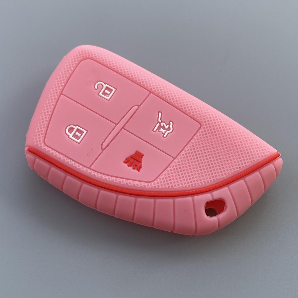 Silicone Car Key Cover Case for Chevrolet Corvette Suburban Tahoe for Cadillac CT4 CT5 2021 2022 remote key