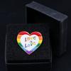 LGBT Pride Rainbow Heart Enamel Pins Brooch LOVE IS LOVE Homosexuality Badge Brooch Clothes Bag Accessories Jewelry Gifts