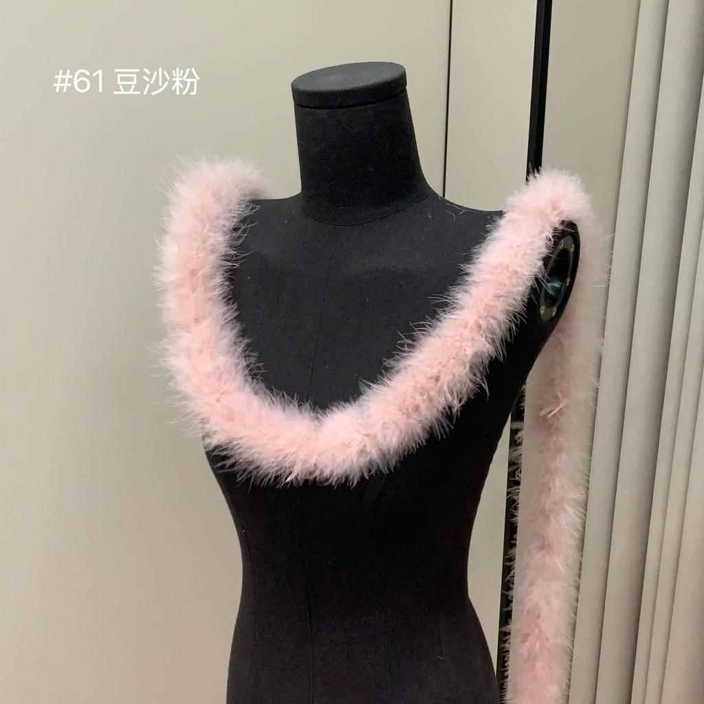 Bunte Federstreifen Truthahnfederstreifen Performance Tanzkostüm Dekomaterialien DIY Textilzubehör