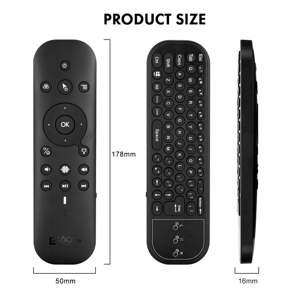 2.4G Voice Backlight Remote Control Bluetooth-compatible 5.0 Air Mouse TV Remote Control 6-axis Gyroscope Dual Modes for Android