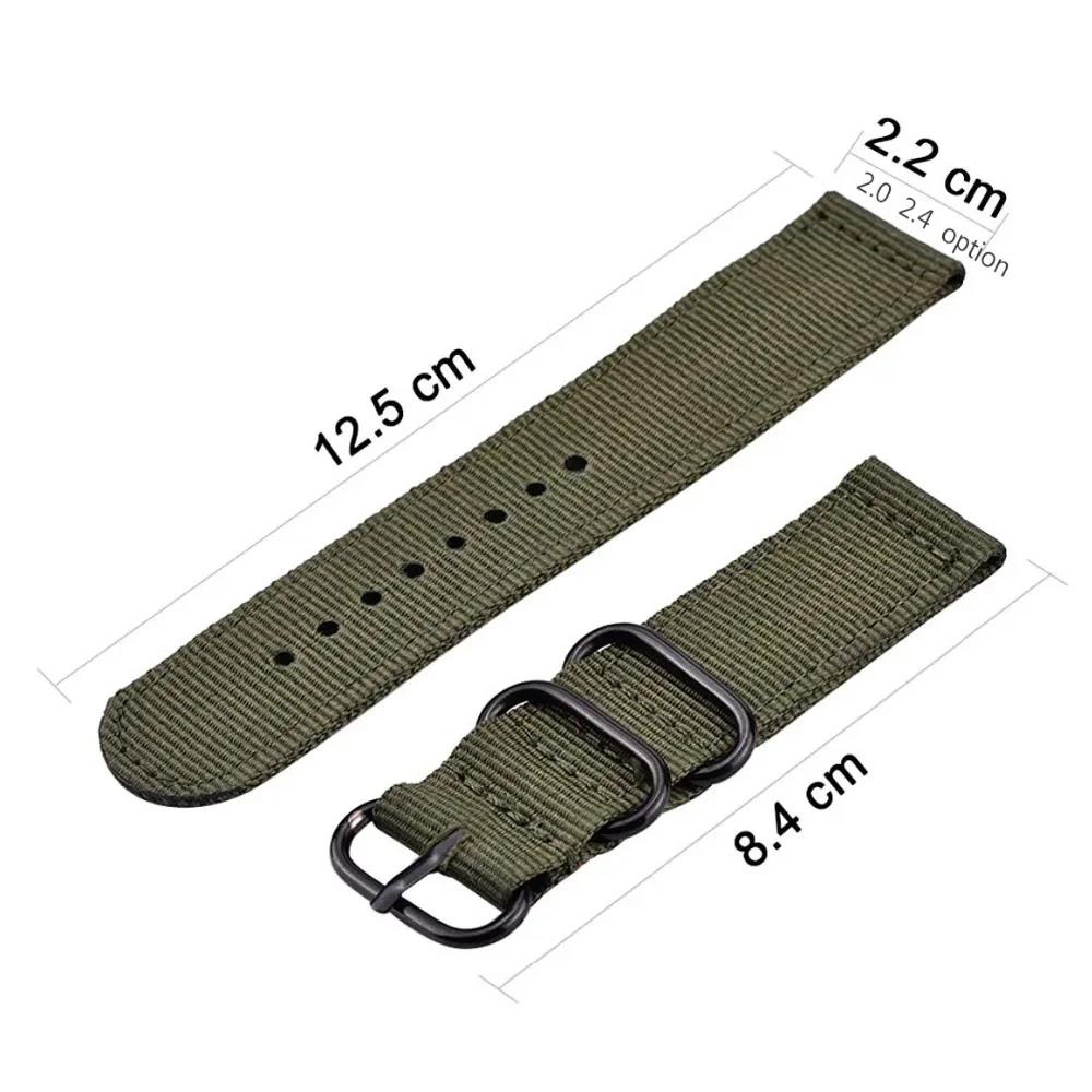 18mm 20mm 22mm 24mm Nylon Fabric Watch Bands Sport Strap For Samsung Galaxy Watch 3 Band Bands Amazfit GTR GTS Huawei GT2 3