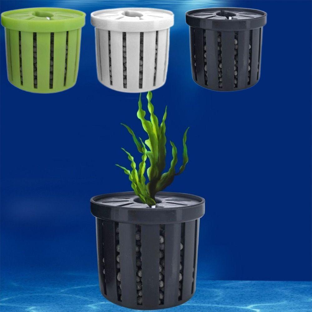 4PCS Planted Tank Fish Tank Hydroponic Planting Basket  for Tanks Aquascape Decorations