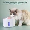 Hund Katze Trinkbrunnen Kabellos Automatischer Haustier-Trinkbrunnen 2,6L Großes Fassungsvermögen Katzenwasserspender mit 3 Modi 5-Stufen-Filtration Leise Pumpe für Pe
