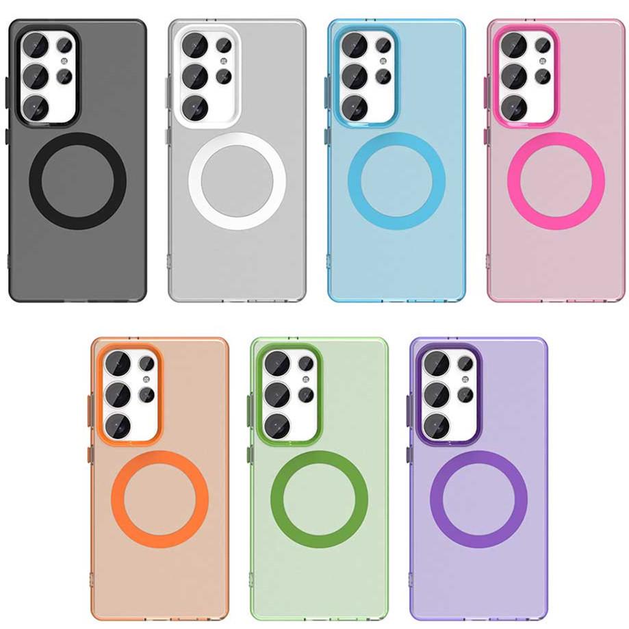 Frosted Magnetic Phone Case for Samsung S26 Ultra - Compatible with S24/S23, Skin-like Design, New Model A57.